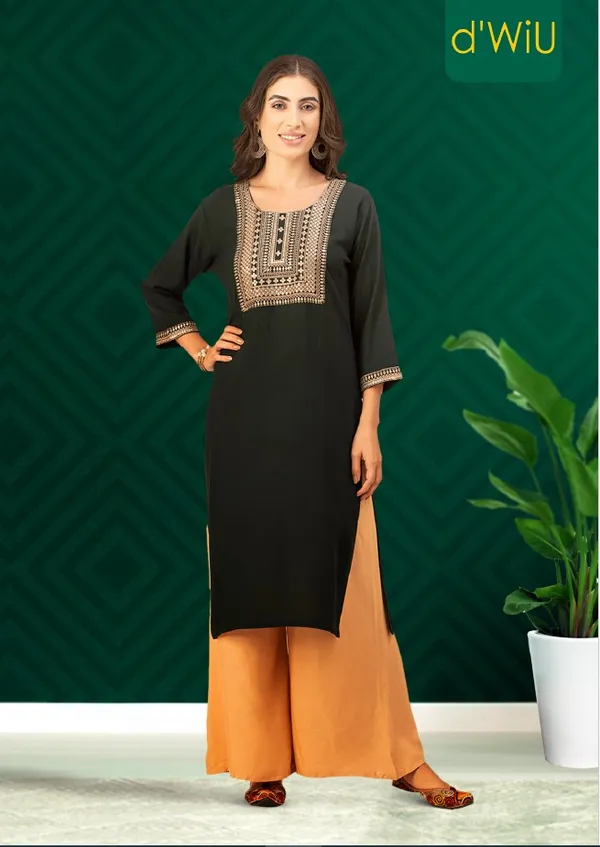 Black_Rayon_Women_Kurta,_Golden_Embroidery_&_Sequence_Work
