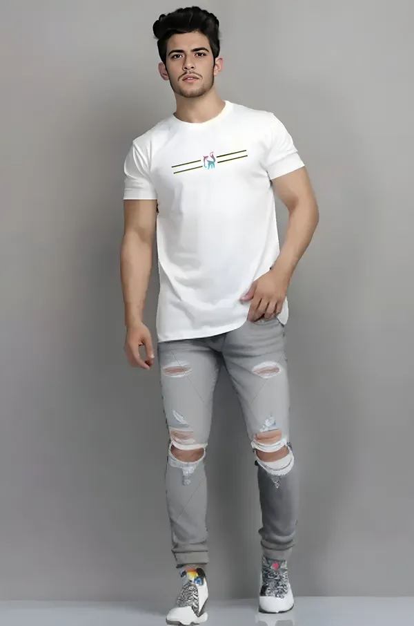 White_Printed_Half_Sleeve_Cotton_T-Shirt_For_Men