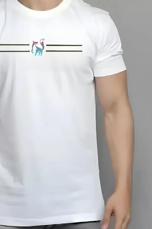 White_Printed_Half_Sleeve_Cotton_T-Shirt_For_Men