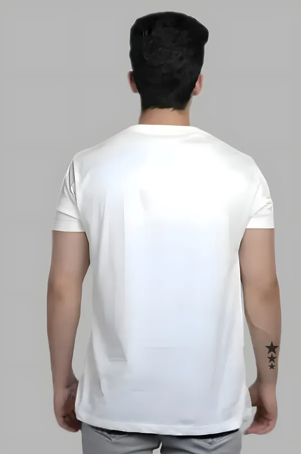 White_Printed_Half_Sleeve_Cotton_T-Shirt_For_Men