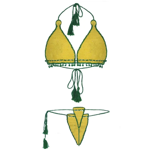 Yellow_&_Green_Bikini_Crochet_Lingerie_Set_For_Women