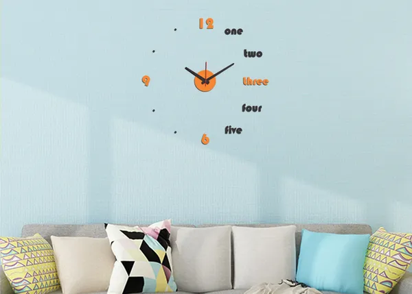 Orange_Black_Roman_Style_Decorative_Acrylic_3D_-_Diy_Wall_Clock
