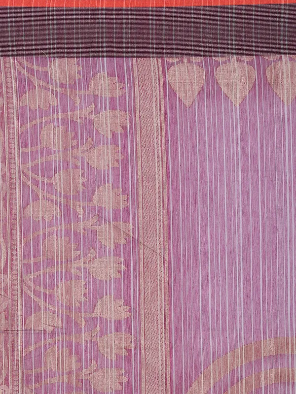 Purple_Cotton_Blend_Banarasi_Sarees_For_Women