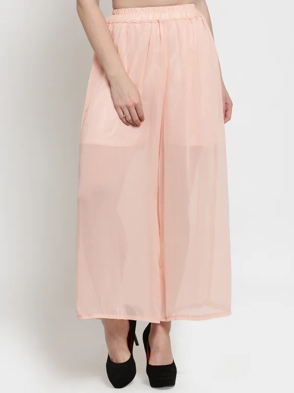Ethnic_Chiffon_Pleated_Plain_Elastic_Waist_Wide_Leg_Palazzo_Pants_For_Women