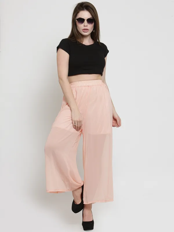 Ethnic_Chiffon_Pleated_Plain_Elastic_Waist_Wide_Leg_Palazzo_Pants_For_Women