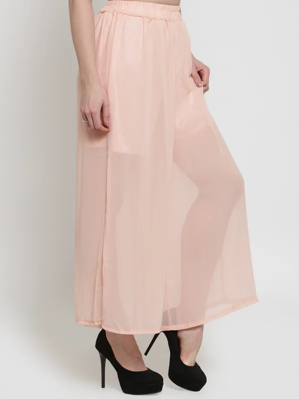 Ethnic_Chiffon_Pleated_Plain_Elastic_Waist_Wide_Leg_Palazzo_Pants_For_Women