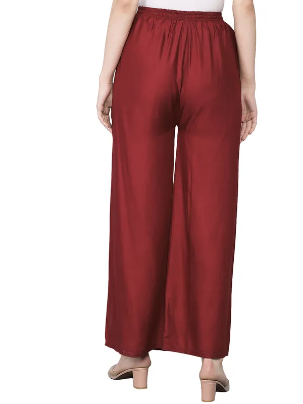 Maroon_Palazzo__Comfortable,_Stylish_And_Trendy_Casual_Wear