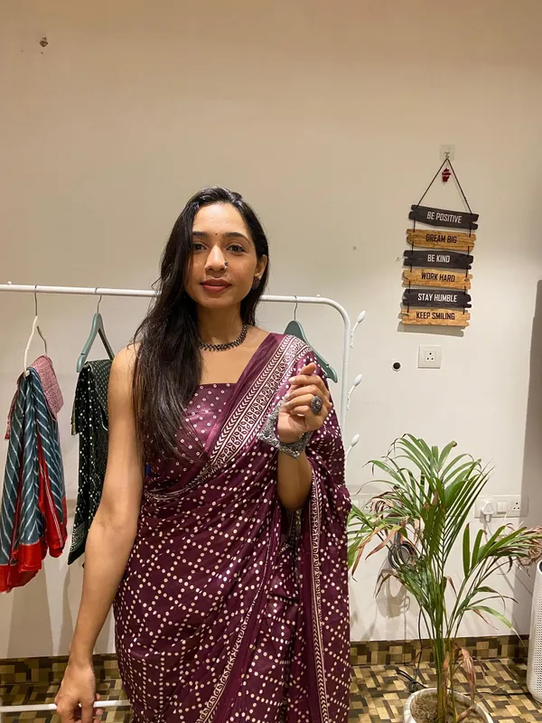 Ikkat_Print_Pure_Soft_Cotton_saree_With_Blouse_Piece