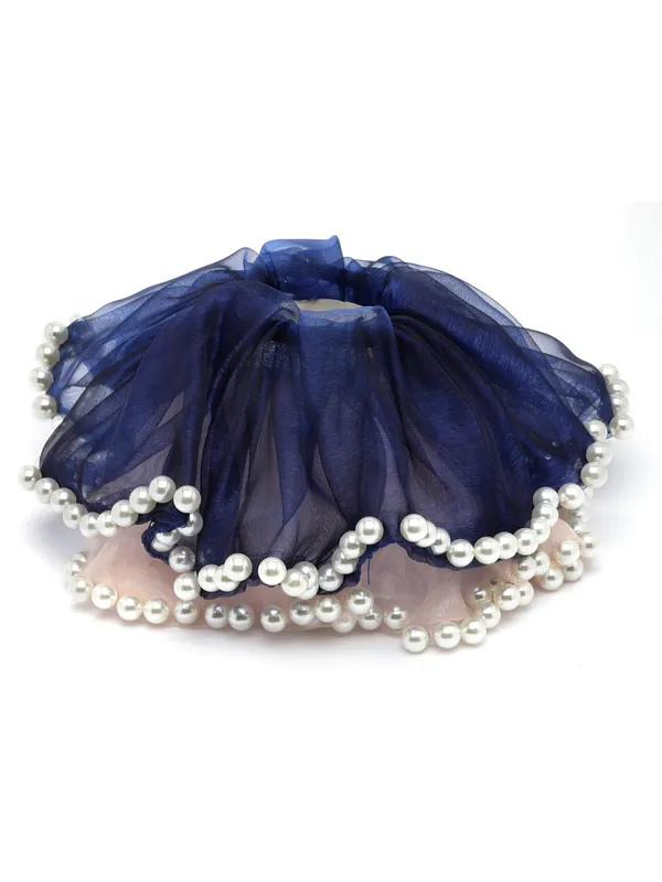 Vogue_Hair_Accessories_Blue_And_Pink_Fancy_Party_Big_Size_Scrunchies_For_Girls_and_Women_Set_of_2
