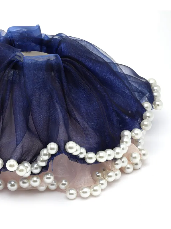 Vogue_Hair_Accessories_Blue_And_Pink_Fancy_Party_Big_Size_Scrunchies_For_Girls_and_Women_Set_of_2