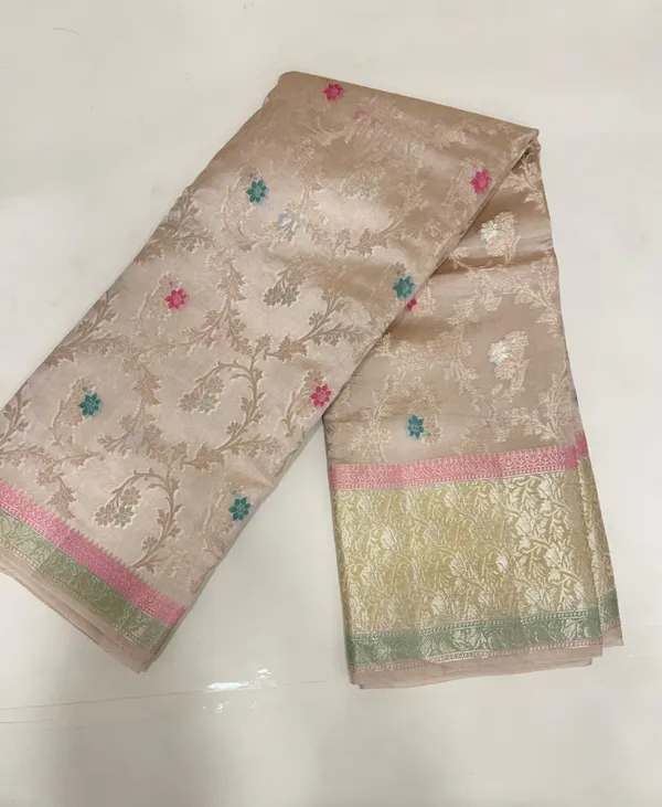 Humairah_Pure_Handloom_Cream_Dupion_Silk_Tilfi_Mina_Zari_Jaal_with_Contrast_Yellow_Skirt_Zari_Border_and_Cream_Blouse