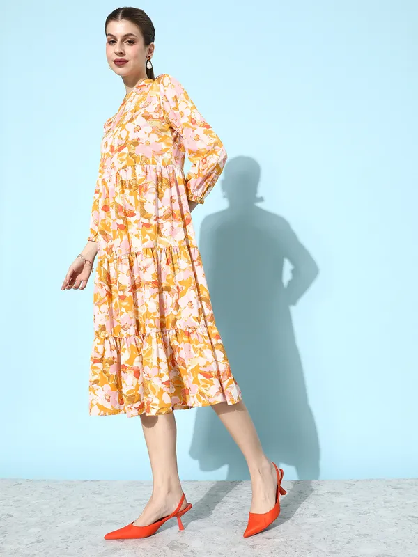 Multicolor_Crepe_Fit_and_Flare_Dress_For_Women