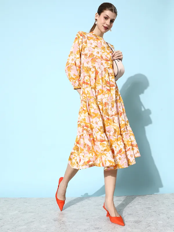 Multicolor_Crepe_Fit_and_Flare_Dress_For_Women