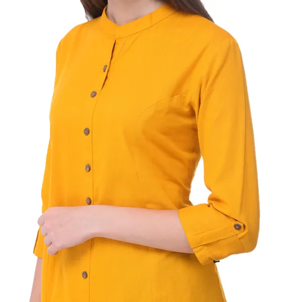 Yellow_Cotton_Solid_Kurta_With_Printed_Flair_Palazzo_Bottom_Set