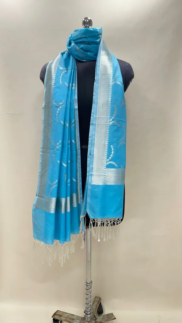 Humairah_Presents_Sky_Blue_Nakli_Semi_Katan_Silk_Silver_Zari_Banarasi_Dupatta