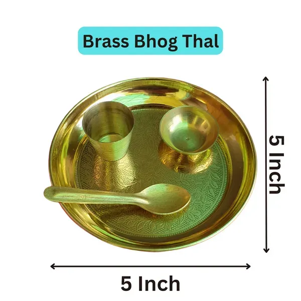 Brass_Bhog_Thal_5x5_Inches_With_Glass_Bowl_Spoon