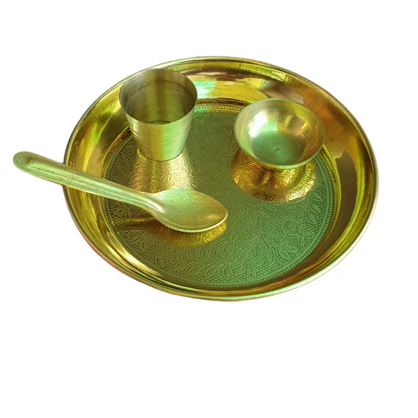 Brass_Bhog_Thal_5x5_Inches_With_Glass_Bowl_Spoon