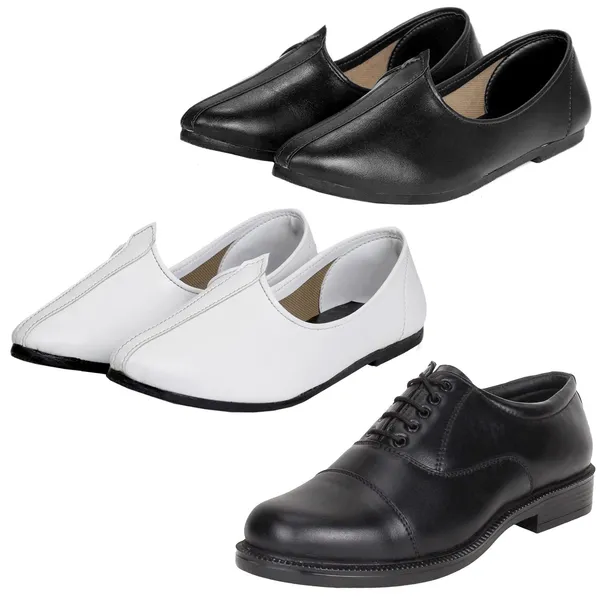 Black_&_White_PU_Premium_Jutis_Shoe_For_Men