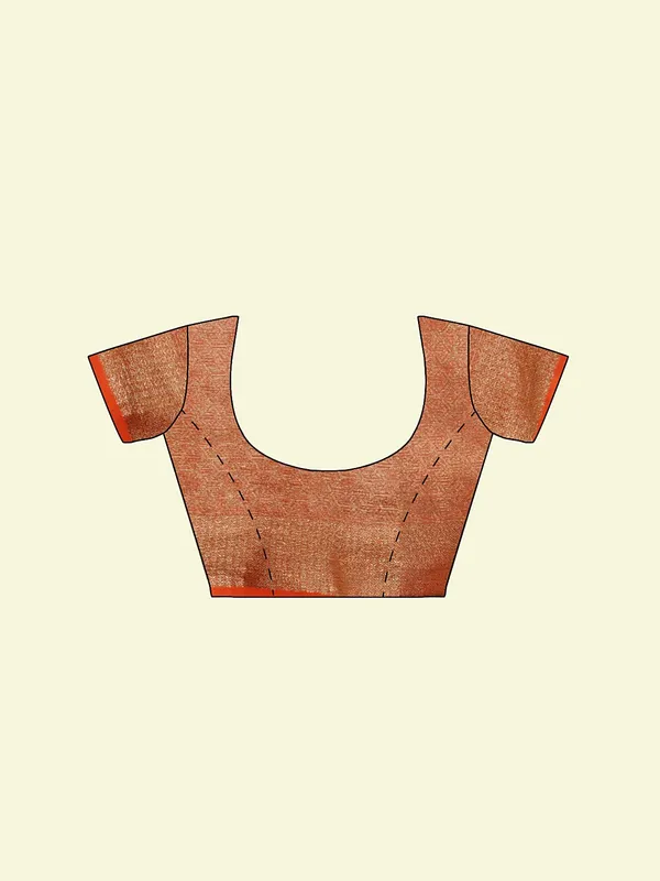 Orange_Cotton_Blend_Banarasi_Sarees_For_Women