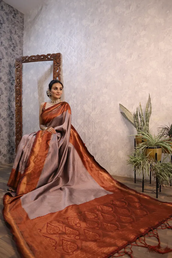 BEIGE_GREEN_PURE_BANARASI_SAREE