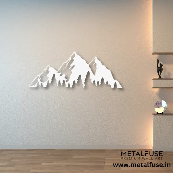 Metal_Wall_Art_for_Home_Decoration__|_Timberline_Mountains__|_White