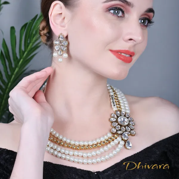 White_Alloy_Jewellery_Set_For_Women