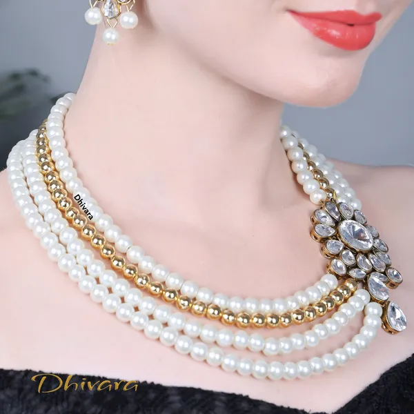 White_Alloy_Jewellery_Set_For_Women