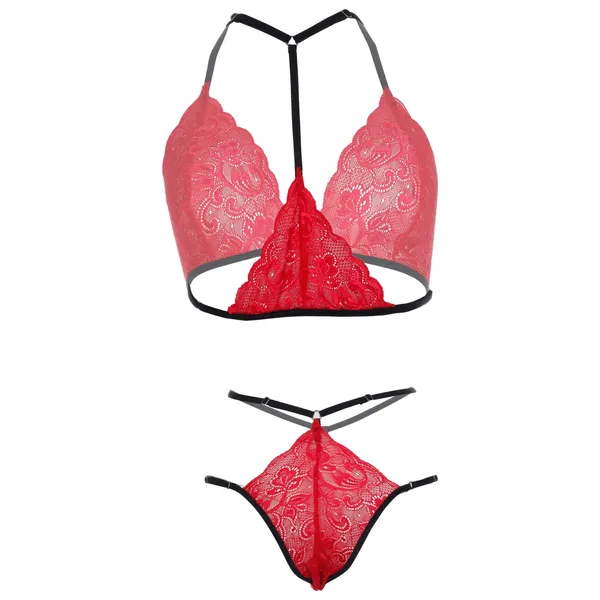 Red_Racerback_Lingerie_Set_For_Women