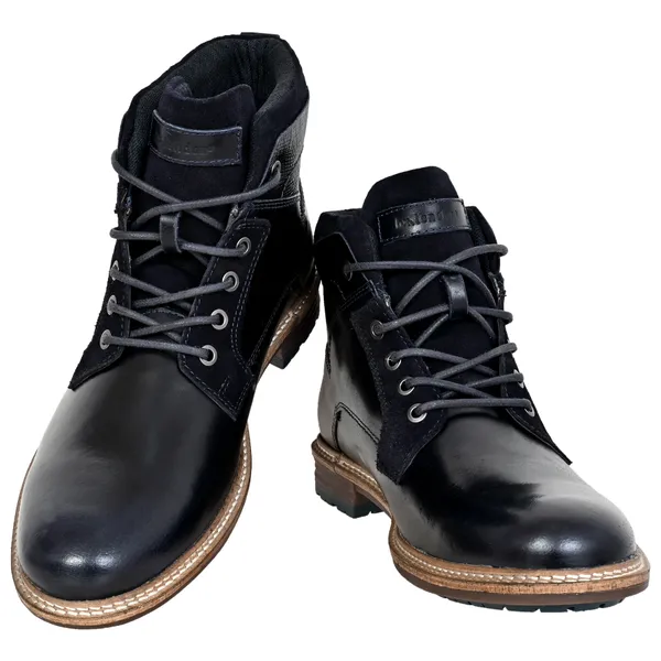 Black_Leather_Textured_Mid_Top_Biker_Boots