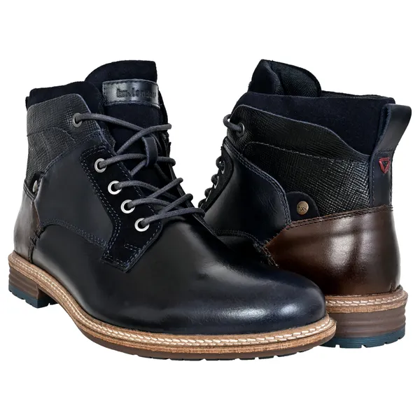 Black_Leather_Textured_Mid_Top_Biker_Boots