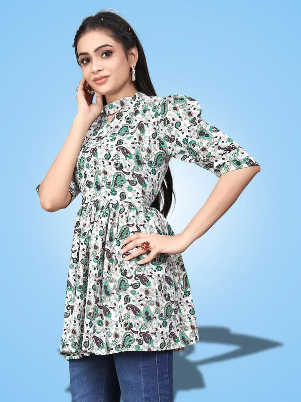 Green_Crepe_Mango_Floral_Printed_Casual_Wear_Tops