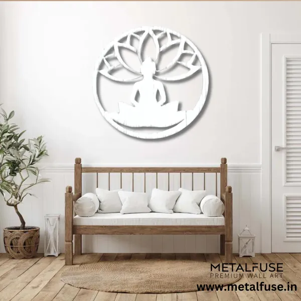 Metal_Wall_Art_for_Home_Decoration__|_Buddha_Lotus_Flower__|_White