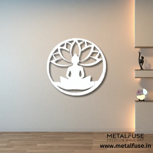 Metal_Wall_Art_for_Home_Decoration__|_Buddha_Lotus_Flower__|_White