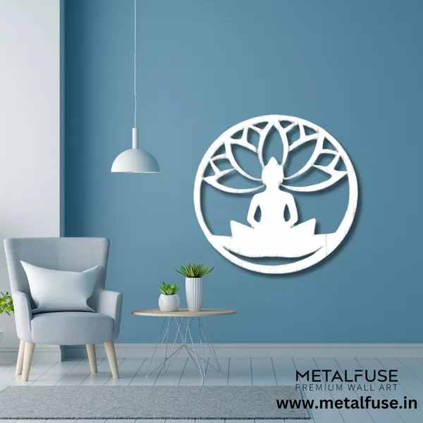 Metal_Wall_Art_for_Home_Decoration__|_Buddha_Lotus_Flower__|_White