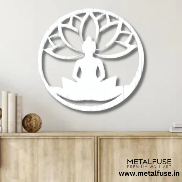Metal_Wall_Art_for_Home_Decoration__|_Buddha_Lotus_Flower__|_White