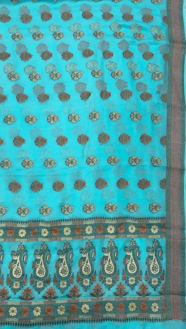 Humairah_Presents_Pure_Handloom_Sea_Green_Chiffon_Floral_Zari_Mina_Booti_Skirt_Floral_Mina_Zari_Border_and_Big_Boota_Pallu_with_Sea_Green_Blouse