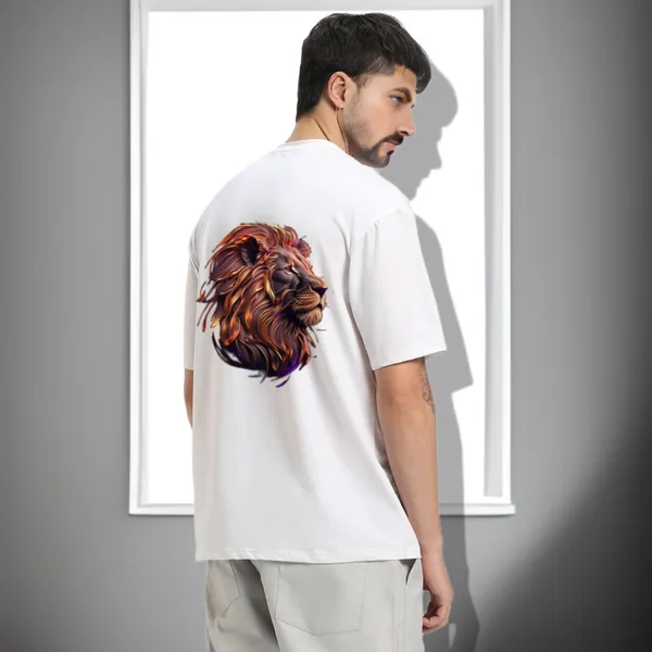 White_Oversized_Printed_Half_Sleeve_Cotton_T-Shirt_For_Men