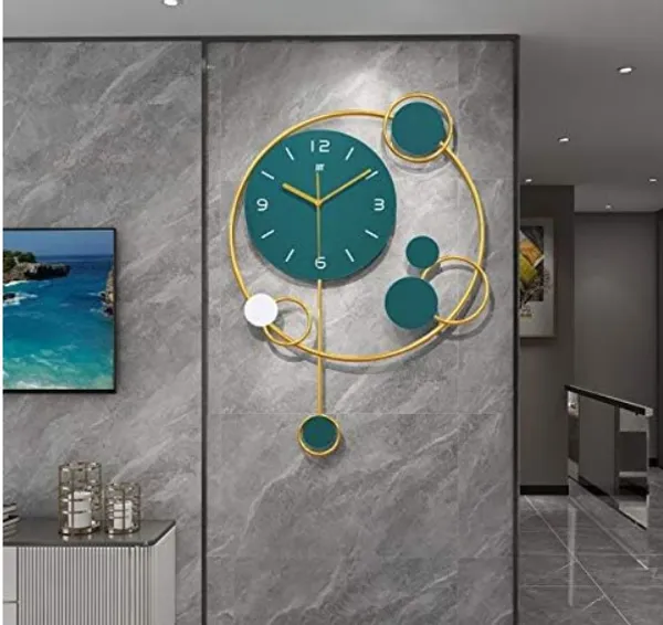 Blue_&_Gold_Iron_Premium_&_Elegant_Rust_Free_Wallclock_Of_(22_X_30)_In