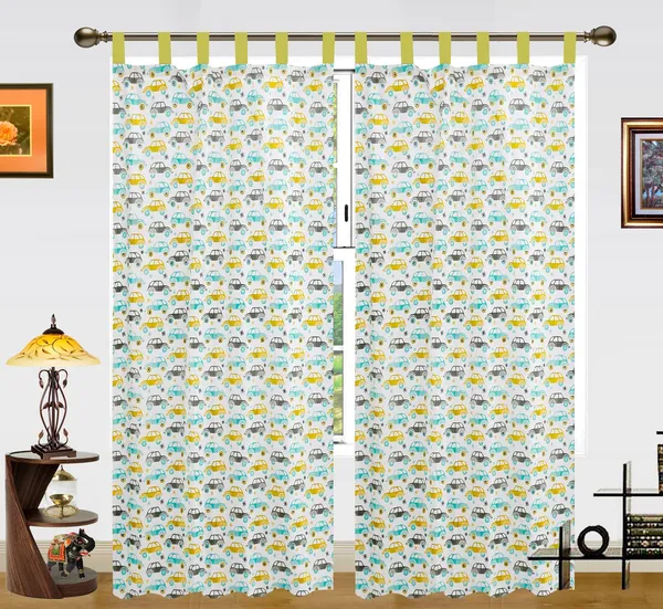 Pack_of_2_Cotton_MultiColor_Multi_Car_Printed_Tab_Top_Curtain_Set__for_Window_and_Door