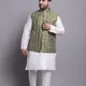 Cream & Dark Green__SOJANYA