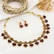 gold/maroon__Vihaa Jewellery