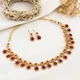 gold/maroon__Vihaa Jewellery