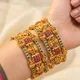 Antique Gold, Ruby Pink & Green