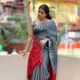 Grey & Red__SILK TEXTILES BHAGALPUR