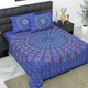 BLUE__Jaipuri bedsheet