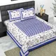 BLUE__Jaipuri bedsheet
