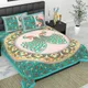 GREEN__Jaipuri bedsheet