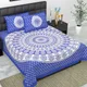 BLUE__Jaipuri bedsheet