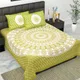 GREEN__Jaipuri bedsheet