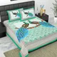 GREEN__Jaipuri bedsheet